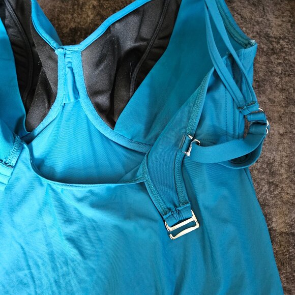 Birdsong Underwire Wrap Tankini & bottom set 34H - Deep Ocean - Picture 4 of 9